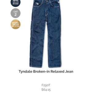 TYNDALE FR blue jeans!